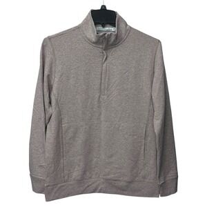 Criquet Quarter Zip Pullover Sweater Men's Medium Long Sleeve Beige Golf‎ NWOT